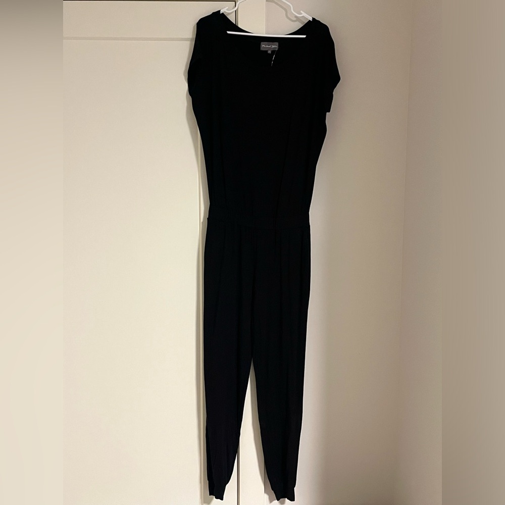 Michael Stars black jogger jumpsuit